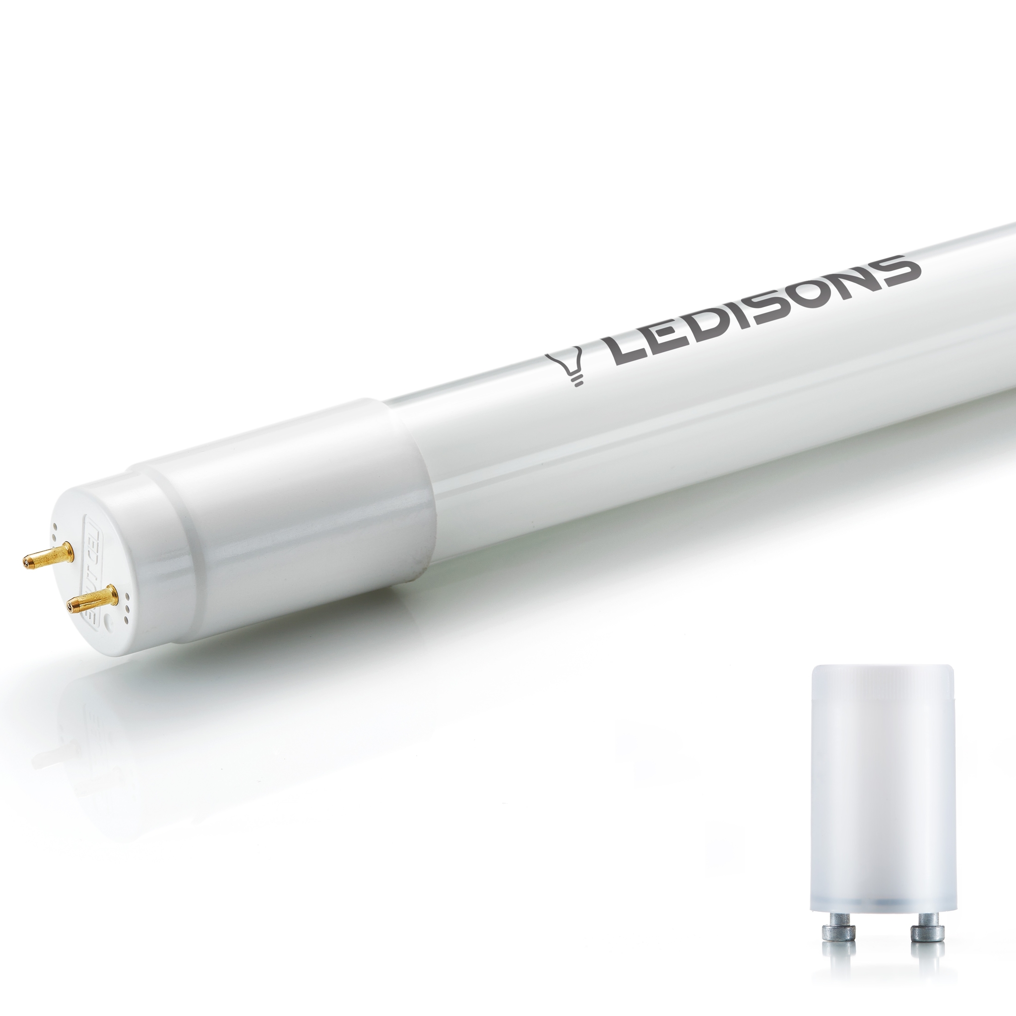 Mondstuk voeden pad LED-tl-buis Tubus Basic 120 cm koud-wit | Led Wereld
