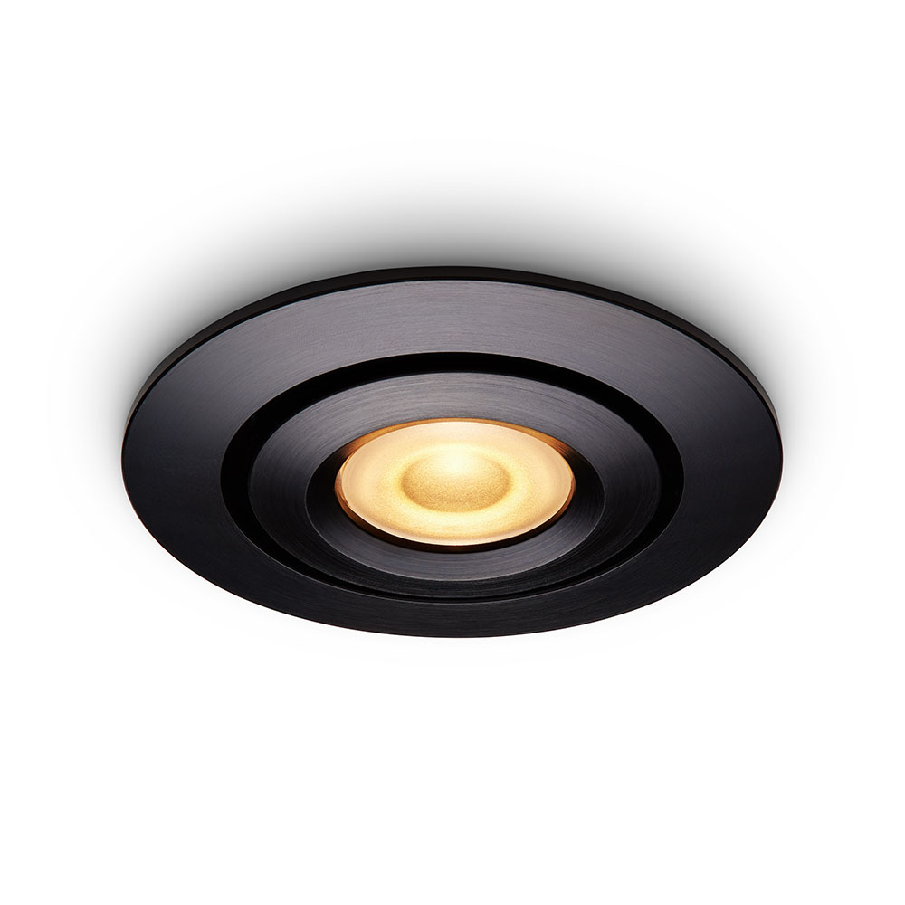 LED-inbouwspot Piccolo zwart dimbaar IP44 | LED Wereld